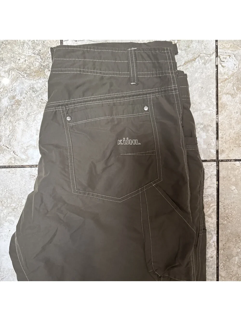 KUHL Men's Liberator Stealth Zip Off Convertible Cargo Pants 40x34 Brown